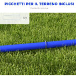 Set Agility Dog con 4 Archi Componibili e Borsa da Trasporto, 88x64x95 cm, Blu e Giallo - immagine 5