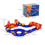 Playset Acquatico 78 Pezzi con Acqua e Sabbia per Bambini 3-6 Anni, 123x111x7cm, Blu e Rosso - immagine 3