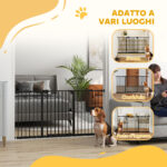 Cancellino per Cani a 3 Estensioni con Larghezza Regolabile fino a 147,5 cm e Chiusura Automatica, Nero - immagine 8