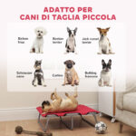 Brandina per Cani Piccoli Pieghevole per Interno ed Esterno, Metallo e Tessuto Oxford, 71x58x20 cm, Rosso - immagine 4