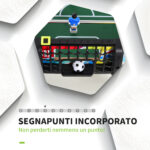 Calcio Balilla con 2 Tabelloni Segnapunti, in Legno, Acciaio Inox e Plastica, 86,5x43,5x63 cm, Multicolore - immagine 5