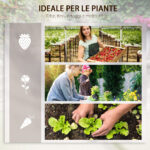 Fioriera da Esterno 5 Pezzi componibili a Fondo Aperto in Legno di Abete, 230x230x28 cm - immagine 7