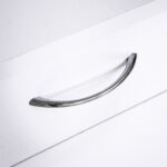 Scrivania per PC Ergonomica con Mensole, Armadietto, Cassetto e Piano Tastiera Estraibile, Bianca, 120x60x74cm - immagine 9