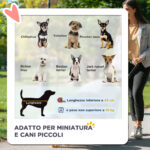 Passeggino per Cani Piccoli Pieghevole con Maniglione Girevole e Cestino Portaoggetti, Nero - immagine 4