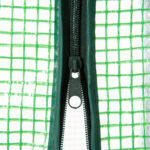 Serra da Giardino con Ripiani in Metallo, Copertura in PE e Porta Avvolgibile 80x49x160cm, Verde - immagine 8