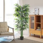 Pianta di Bambù Artificiale in Vaso da 180cm per Interni ed Esterni - immagine 4