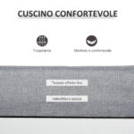 Panca Scarpiera con Cuscino, Cassetto e 3 Vani Aperti in Legno, 81x31,5x49cm, Bianco - immagine 5