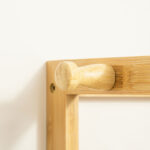 Appendiabiti in Legno di Bambù da Terra con Ripiani, 70x42x164cm, Colore Legno - immagine 9