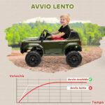 Auto Elettrica per Bambini TOYOTA Land Cruiser 12V con Telecomando, Età 3-8 Anni, Verde - immagine 6