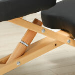 Sedia Ergonomica Posturale con Inginocchiatoio, Altezza Regolabile e Rotelle in Legno, Nero - immagine 9