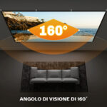 Telo per Proiettore 120" 16:9 HD 4K/8K Pieghevole e Portatile, Antipiega e Lavabile, Doppia Facciata, Bianco - immagine 6