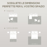 Tappeto Moderno Antiscivolo a Linee Geometriche, in Poliestere Multicolore, 230x160x0,7 cm - immagine 6