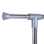 Stender Appendiabiti con Altezza ed Estensione Regolabili, 4 Ruote Girevoli, Acciaio Inox e ABS, 165x48x180cm - immagine 8