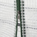 Serra per Piante Verticale con Scaffale a 4 Ripiani in Acciaio e PE Bianco, 70x50x160cm - immagine 9