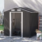 Capanno da Giardino 2x1,5x1,9m in Acciaio Zincato, Doppia Porta Scorrevole e 4 Prese d'aria - immagine 2