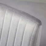 Set 2 Sedie da Cucina Imbottite e Salvaspazio con Gambe in Acciaio, 43x58x90 cm, Grigio e Nero - immagine 8