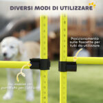 Set 4 Ostacoli Agility Dog per Addestramento Cani ad Altezza Regolabile con Borsa da Trasporto, Giallo - immagine 8
