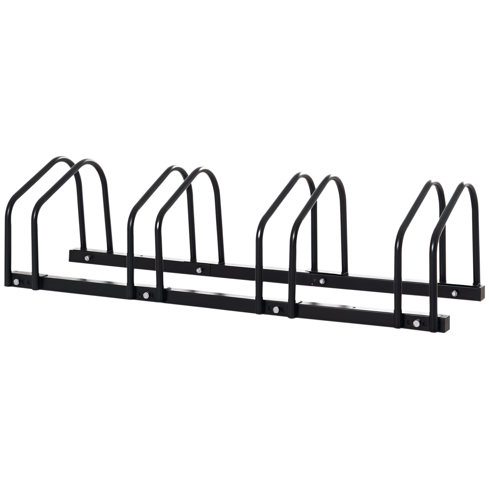 K2xab8197db1cbde8.png Rastrelliera Portabiciclette Parcheggio per 4 Biciclette in Acciaio, 110x33x27 cm, Nero - immagine 1