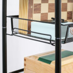 Carrello da Cucina Salvaspazio a 5 Livelli con Cestini a Rete in Acciaio, 45x26,5x106cm, Nero - immagine 9