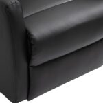 Poltrona Elettrica Alzapersona 45°, Poltrona Relax Elettrica Reclinabile a 145° con Telecomando e Poggiapiedi, in Pelle PU Nero, 67x95x105 cm - immagine 9