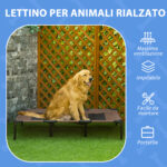 Lettino per Cani di Taglia Grande Fino a 50kg, Metallo e Tessuto Oxford, 122x92x23 cm, Marrone - immagine 4