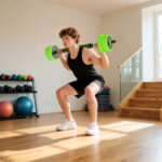 Set Pesi da Palestra 4 in 1 da 20kg, Convertibile in Kettlebell, 2 Manubri, Bilanciere e Supporto Flessioni, Verde - immagine 2