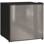 Mini Frigorifero da 46L con Scomparto per Ghiaccio, Porta Reversibile, Temperatura Regolabile, Argento