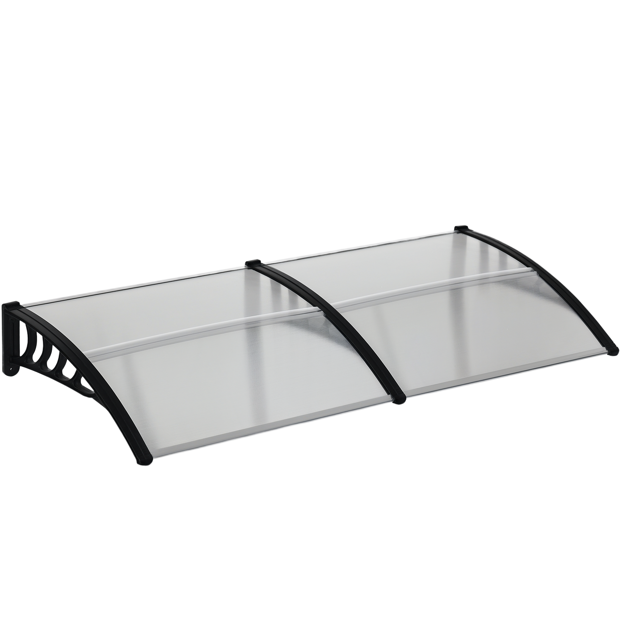 LJfb5019782b521f8.png Pensilina da Esterno per Finestre e Porte in Policarbonato e Alluminio, 2x96x27cm, Trasparente - immagine 1