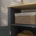 Mobiletto Bagno a 3 Ripiani in MDF e Truciolato con Ripiano Interno Regolabile, 60x30x80,5 cm - immagine 8