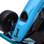 Go-Kart Elettrico per Bambini 8-12 Anni con Schienale Alto e Cintura di Sicurezza, 115x77x54 cm, Blu e Nero - immagine 9