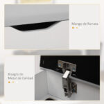 Mobile Scarpiera Salvaspazio con Panca Contenitore e Vani Aperti - immagine 6