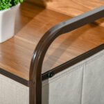 Cassettiera con 5 cassetti in tessuto pieghevole, struttura in acciaio, 45 x 30 x 116 cm - immagine 8