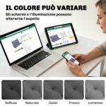 Cuscino da Giardino in Stile Capitonné per 2 Persone con 6 Lacci, in Cotone e Poliestere, 150x98x8 cm, Grigio Scuro - immagine 7