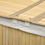 Cesto Portabiancheria a 2 Sezioni, 2 Coperchi e Capacità 1L con Sacca Interna Removibile, 62,5x37x60,5 cm - immagine 8