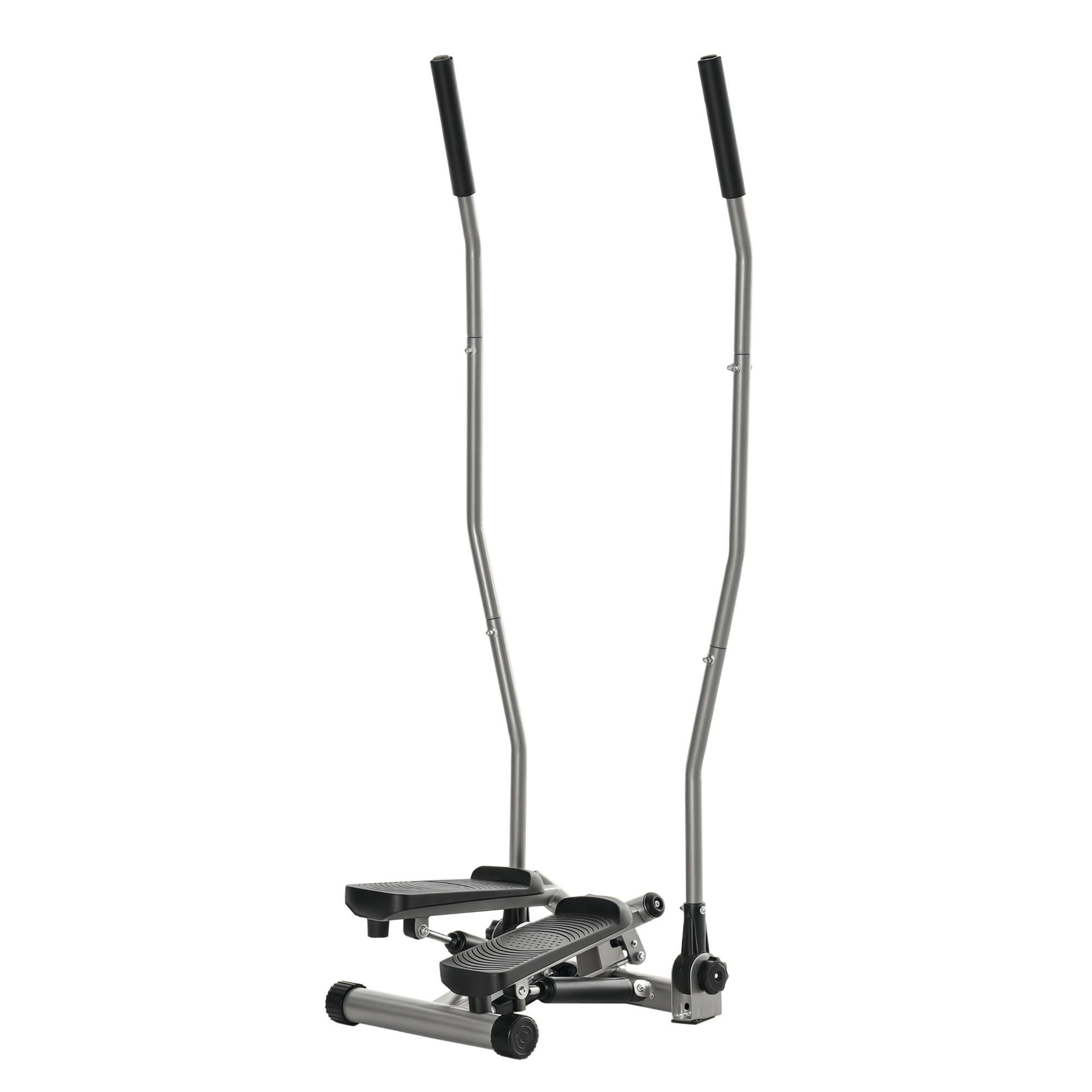 Lzp06e1981414cbed.png Stepper Fitness con Maniglia e Bande Elastiche, Stepper con Monitor LCD per Allenamento a Casa e Palestra, Argento - immagine 1