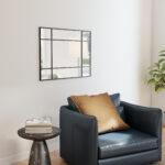 Specchio da Parete Stile Finestra con Montaggio Verticale e Orizzontale, 90x60 cm, Nero - immagine 9