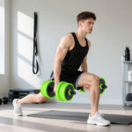 Set Pesi da Palestra 4 in 1 da 20kg, Convertibile in Kettlebell, 2 Manubri, Bilanciere e Supporto Flessioni, Verde - immagine 8