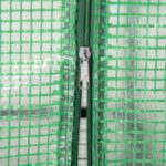 Serra per Piante Verticale con Scaffale a 4 Ripiani in Acciaio e PE Verde Scuro, 70x50x160cm - immagine 8