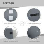 Cassetta Postale Ricurva in Acciaio con 3 Fessure e 2 Chiavi di Sicurezza 45x10x32 cm, Grigio - immagine 5