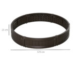 Letto per Orto Rialzato in HDPE, Fioriera da Esterno Rotonda, Φ123x21cm, Marrone - immagine 3