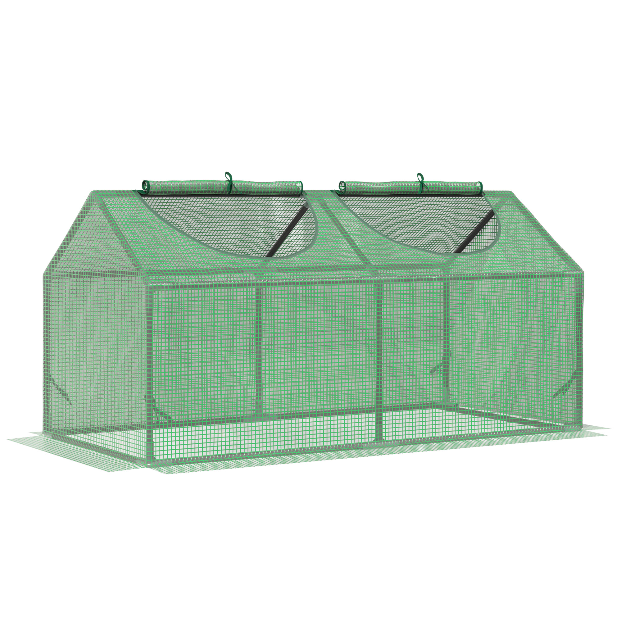Mk52b519492c22dd8.jpg Serra da Giardino con Copertura in PE, Picchetti e Bordi Estesi, 120x60x60cm, Verde - immagine 1