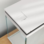 Acquario per Pesci Rossi 26L con Luci LED, Sistema di Filtraggio e Pompa d'Acqua, 38x26x38 cm, Bianco - immagine 8