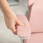 Sedia da Ufficio Regolabile e Reclinabile con Poggiatesta Rimovibile, in Tessuto a Rete, 60x59x114-122 cm, Rosa - immagine 9