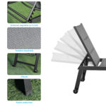 Sdraio da Giardino Reclinabile su 5 Livelli con Rivestimento Imbottito - immagine 6