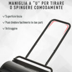 Rullo da Giardino Φ32x50cm in Metallo Impermeabile Nero, Serbatoio Fino 38 Litri (Acqua o Sabbia) - immagine 4