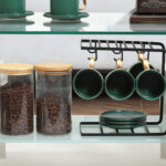 Tavolino da Caffè Moderno a 2 Livelli in Vetro e Legno, 90x50x42cm, Bianco - immagine 7