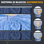 Telo per Proiettore 120" Rapporto 16:9, Fissaggio a Muro e Soffitto per Casa e Ufficio, Bianco - immagine 4