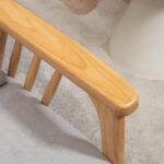 Poltrona Moderna con Rivestimento Vellutato e Struttura in Legno, 68x75x78cm, Grigio - immagine 8