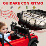 Macchina Elettrica per Bambini 3-5 Anni Land Rover Officiale 12V con Telecomando, Sospensioni, Luci LED, Rosso - immagine 9