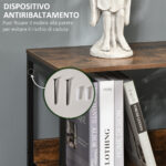 Mobile Cassettiera Multiuso con 3 Cassetti Pieghevoli in Tessuto, Arredamento Soggiorno e Camera, 58x29x81,5cm, Grigio Scuro - immagine 6